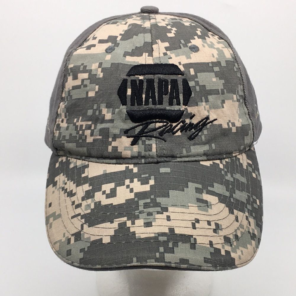 NAPA Racing Digital Camo Hat Baseball Cap with hook and loop backstrap